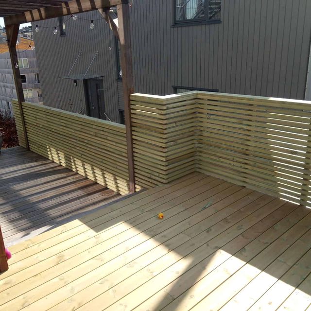 Nylagt veranda